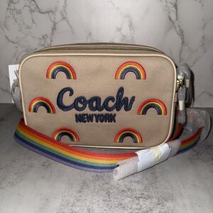 Coach Theo Camera Bag in Rainbow Print NWT $350 Retail